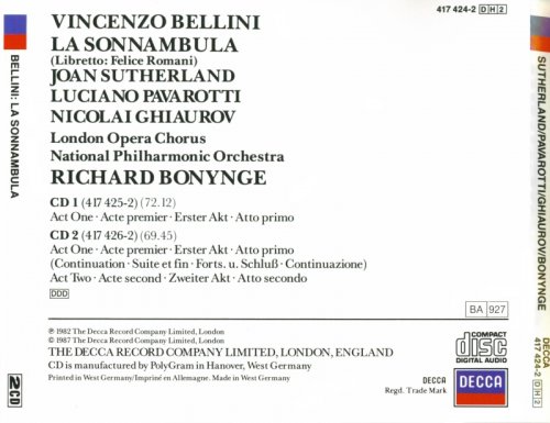 Richard Bonynge - Bellini: La Sonnambula (1990)