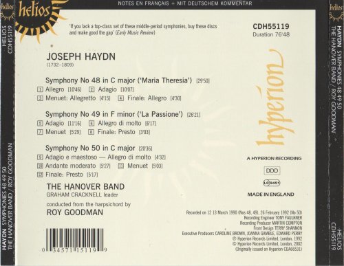 Roy Goodman - Haydn: Symphonies Nos. 48-50 (1992) [2002]