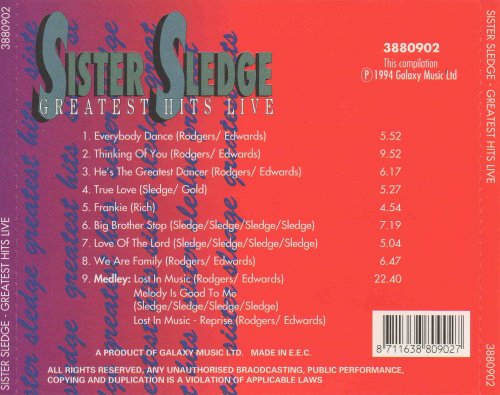 Sister Sledge - Greatest Hits Live (1994)