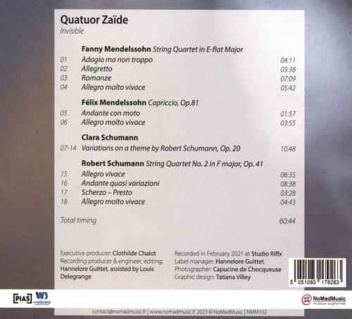 Quatuor Zaïde - Invisible (2023) [Hi-Res]