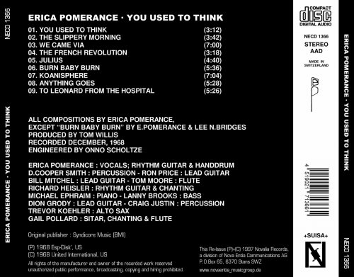 Erica Pomerance - You Used to Think (2009)
