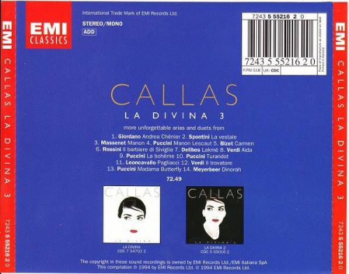 Maria Callas - La Divina 3 (1995) CD-Rip