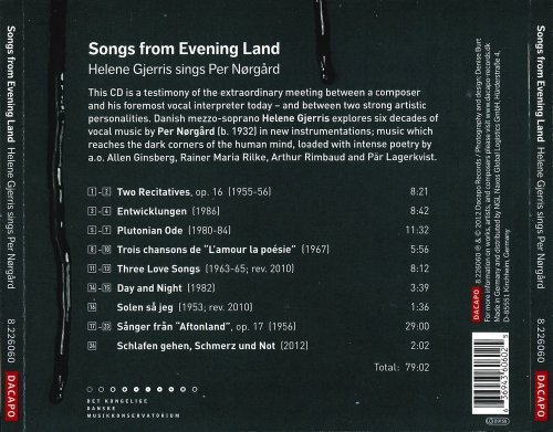 Helene Gjerris - Per Nørgård: Songs from Evening Land (2012) CD-Rip