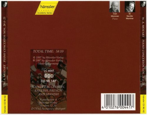 Ivan Moravec, Sir Neville Marriner, Academy of St. Martin in the Fields - Mozart: Piano Concertos Nos. 20 & 23 (1997) CD-Rip