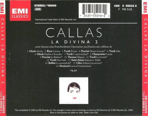 Maria Callas - La Divina 2 (1993) CD-Rip