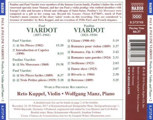 Reto Kuppel, Wolfgang Manz - Paul and Pauline Viardot: Six Pieces, Six Morceaux, Six Pieces faciles (2018) CD-Rip