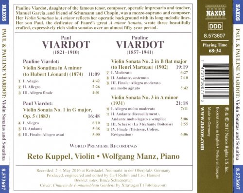 Reto Kuppel, Wolfgang Manz - Paul and Pauline Viardot: Violin Sonatas, Violin Sonatina (2017) CD-Rip