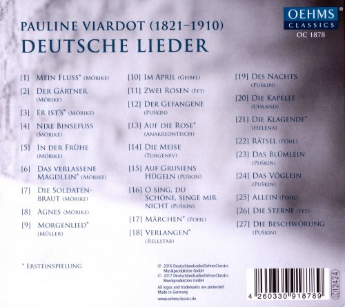 Miriam Alexandra, Eric Schneider - Pauline Viardot: Deutsche Lieder (2017) CD-Rip