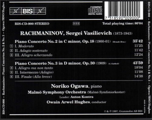 Noriko Ogawa, Malmo Symphony Orchestra, Owain Arwel Hughes - Rachmaninov: Piano Concertos Nos. 2 & 3 (1997) CD-Rip