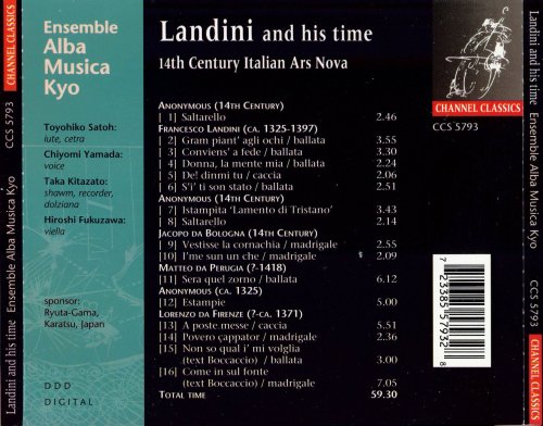 Ensemble Alba Musica Kyo - Landini and His Time (1993) CD-Rip