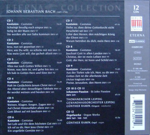 Gunter Ramin - Bach: Cantatas, Johannes-Passion, Organ Works (2005) [12CD Box Set]