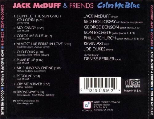 Jack McDuff & Friends - Color Me Blue (1992)