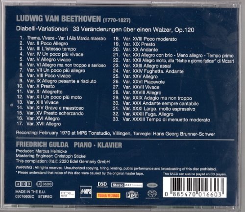 Friedrich Gulda - Beethoven: Diabelli Variations (1970) [200 SACD]