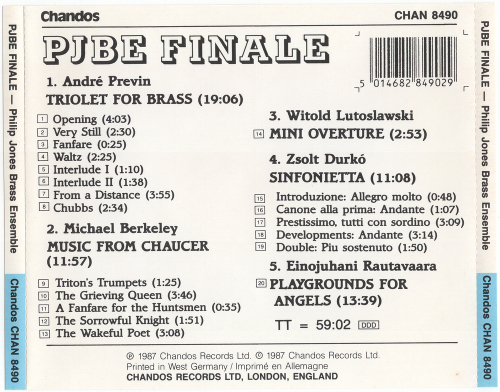 Philip Jones Brass Ensemble - PJBE Finale (1987) CD-Rip