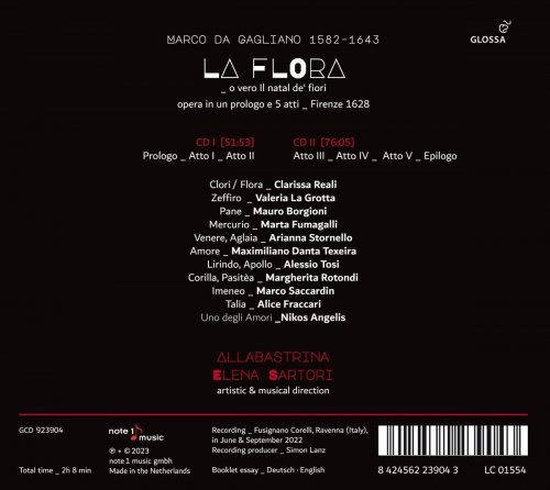 Maximiliano Danta Texeira, Clarissa Reali, Marta Fumagalli, Allabastrina, Elena Sartori - Gagliano: La flora (2023) [Hi-Res]