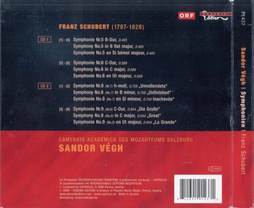 Sandor Végh - Franz Schubert: Symphonies Nos. 5, 6, 8, 9 (2009) CD-Rip