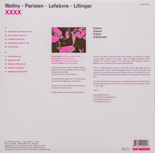 Michael Wollny, Emile Parisien, Tim Lefebvre & Christian Lillinger - XXXX (2021) LP