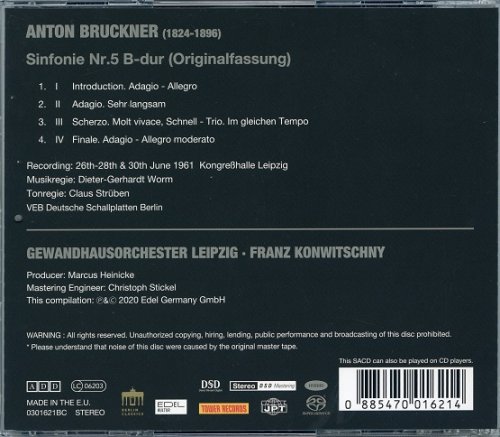 Franz Konwitschny - Bruckner: Symphony No.5 (1961) [2020 SACD]