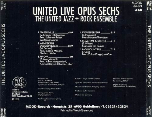 The United Jazz + Rock Ensemble - United live Opus Sechs (1984)