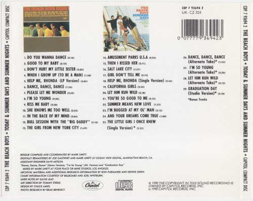 The Beach Boys - The Beach Boys Today! / Summer Days (And Summer Nights!!) (1990)