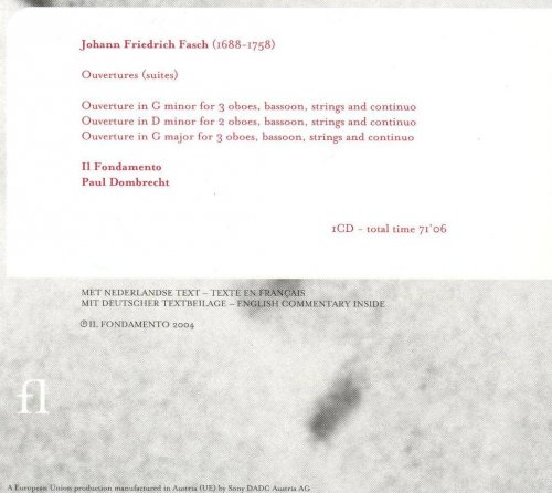 Il Fondamento, Paul Dombrecht - J.F. Fasch: Ouvertures (2004) CD-Rip