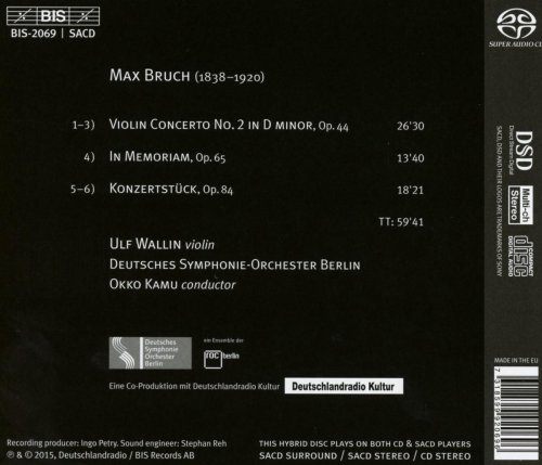 Ulf Wallin, Okko Kamu - Bruch: Works for Violin and Orchestra (2015) [SACD]