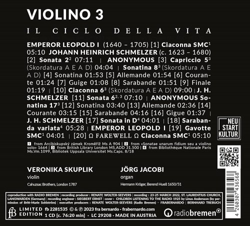 Veronika Skuplik, Jorg Jacobi - Violino 3: Il Ciclo Della Vita (2023) [Hi-Res]