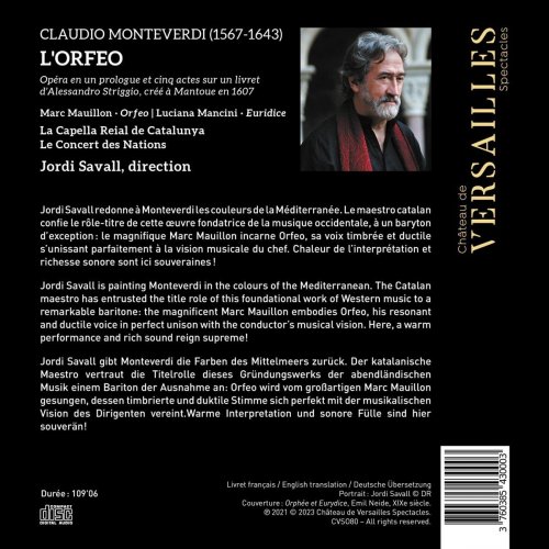 Marc Mauillon, Luciana Mancini, La Capella Reial de Catalunya, Le Concert des Nations, Jordi Savall - Monteverdi: l'Orfeo (2023) [Hi-Res]