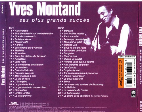 Yves Montand - Ses plus grands succés (2CD) (2001) CD-Rip