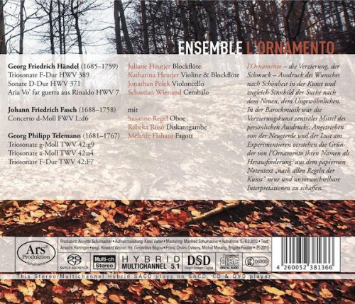 Ensemble l'Ornamento - L'Ornamento play Handel, Telemann and Fasch (2013) [SACD]