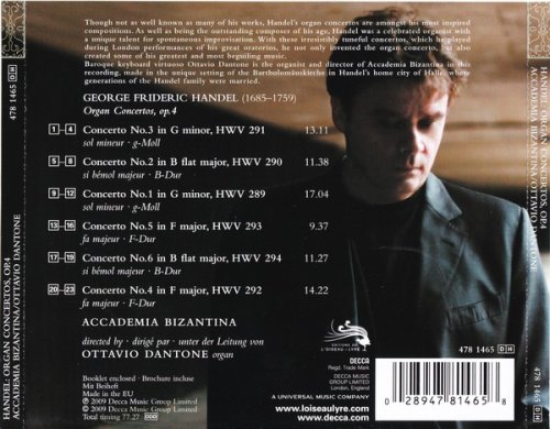 Ottavio Dantone, Accademia Bizantina - Handel: Organ Concertos op. 4 (2009) CD-Rip