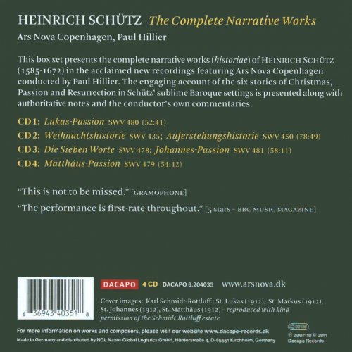 Ars Nova Copenhagen, Paul Hillier - Heinrich Schütz: The Complete Narrative Works (2011) CD-Rip