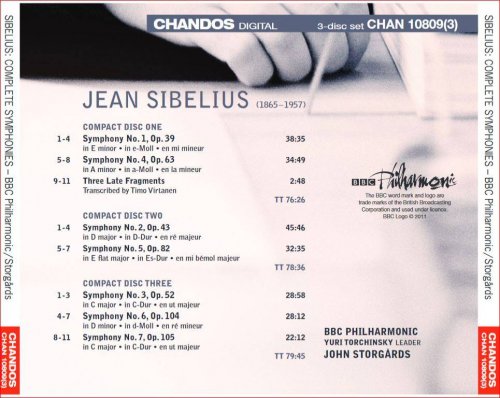 BBC Philharmonic, John Storgårds - Sibelius: Complete Symphonies, Three Late Fragments (2014) CD-Rip