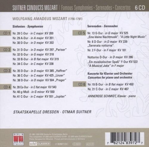 Otmar Suitner - Mozart: Famous Symphonies, Serenades, Concertos (2005) [6CD Box Set]