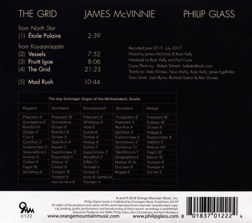 James McVinnie - Philip Glass: The Grid (2018) CD-Rip