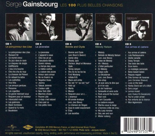 Serge Gainsbourg - Les 100 Plus Belles Chansons (2006) CD-Rip