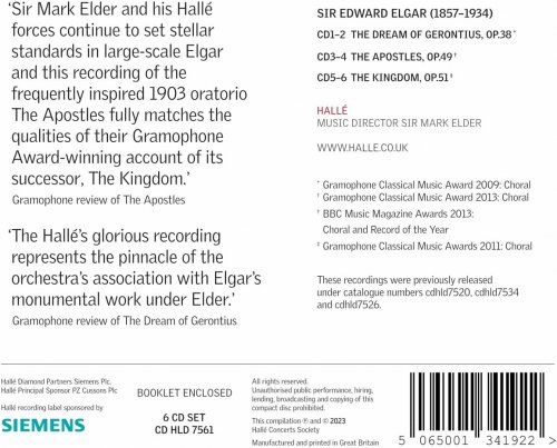 Hallé & Sir Mark Elder - Elgar Oratorios [6CD] (2023) [Hi-Res]