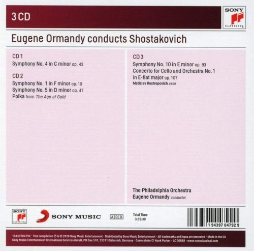 Eugene Ormandy - Eugene Ormandy Conducts Shostakovich (2020) [3CD Box Set]