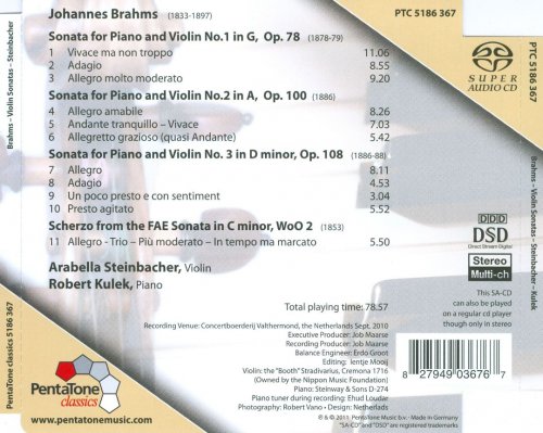 Arabella Steinbacher, Robert Kulek - Brahms: Complete Works for Violin & Piano (2011) CD-Rip