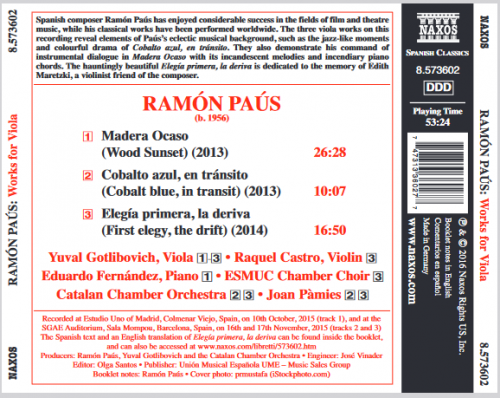 Yuval Gotlibovich - Ramón Paús: Works for Viola (2016)