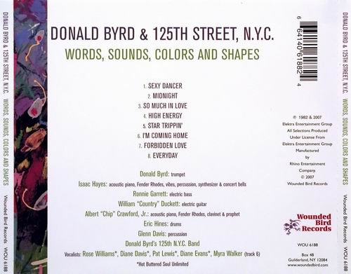 Donald Byrd & 125th Street, N.Y.C. - Words, Sounds, Colours & Shapes (1982)