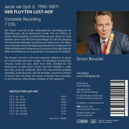 Simon Borutzki - Jacob van Eyck: Der Fluyten Lust-hof [7CD] (2023) [Hi-Res]