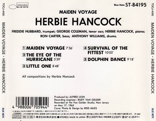 Herbie Hancock - Maiden Voyage (1965) 320 kbps+CD Rip