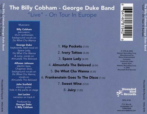 The Billy Cobham, George Duke Band - Live On Tour In Europe (1976)