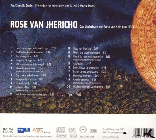 Ars Choralis Coeln, Maria Jonas - Rose van Jhericho: The Song Book of Anna of Cologne (2007) CD-Rip