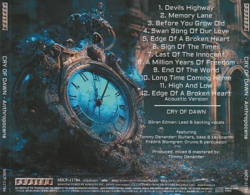 Cry Of Dawn - Anthropocene (2023) CD Rip