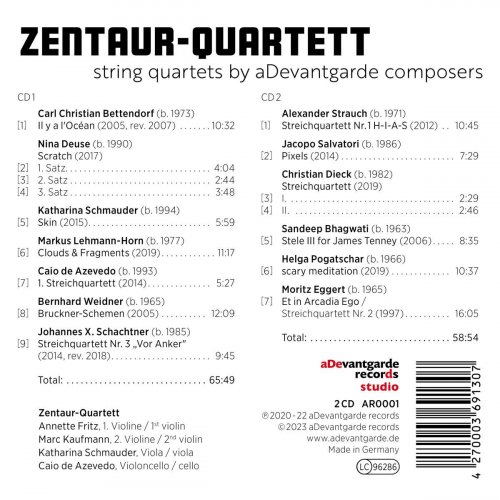 Zentaur-Quartett - String Quartets by aDevantgarde Composers (2023) [Hi-Res]