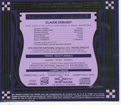 Désiré-Emile Inghelbrecht - Debussy: Pelleas et Melisande, Trois nocturnes (1987) CD-Rip