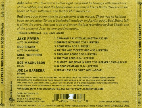 Jake Fryer/Bud Shank Quintet - In Good Company (2011)