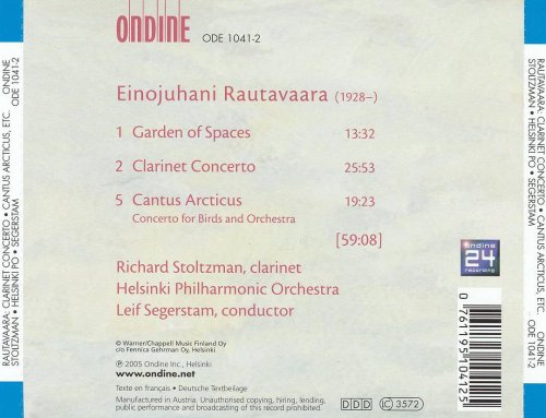 Richard Stoltzman, Helsinki Philharmonic Orchestra, Leif Segerstam - Rautavaara: Garden of Spaces / Clarinet Concerto / Cantus Arcticus (2005)